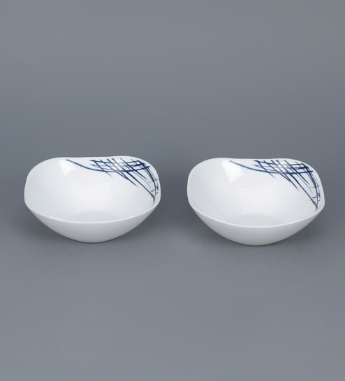 Buy Opalware White 430 Ml Large Serving Bowl Set Of 2 Online