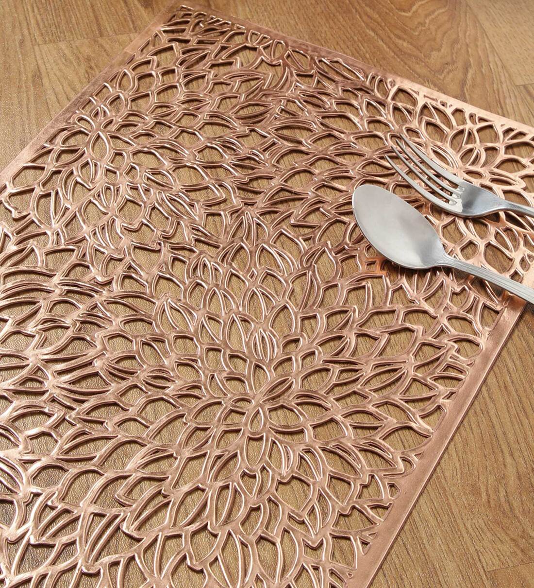 Buy Flair (17x12) Brown Leatherette (Set of 6) Placemat Online