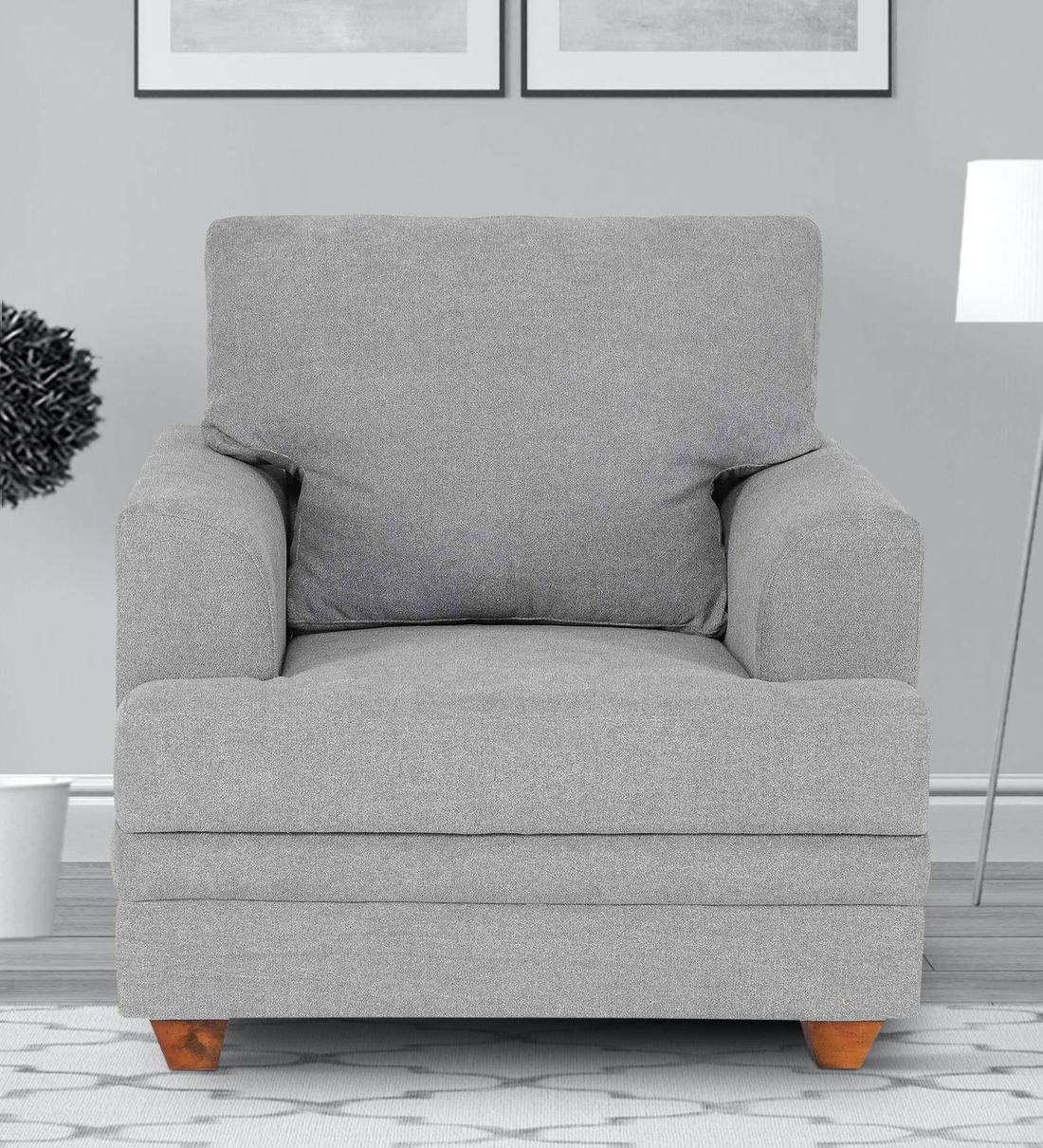 Buy Leipzig 1 Seater Sofa in Grey Colour at 36 OFF by Solace Craft