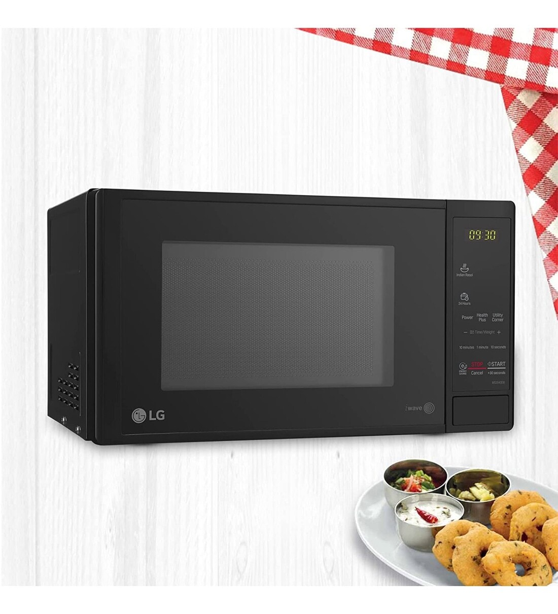 lg 20 l solo microwave oven ms2043db black