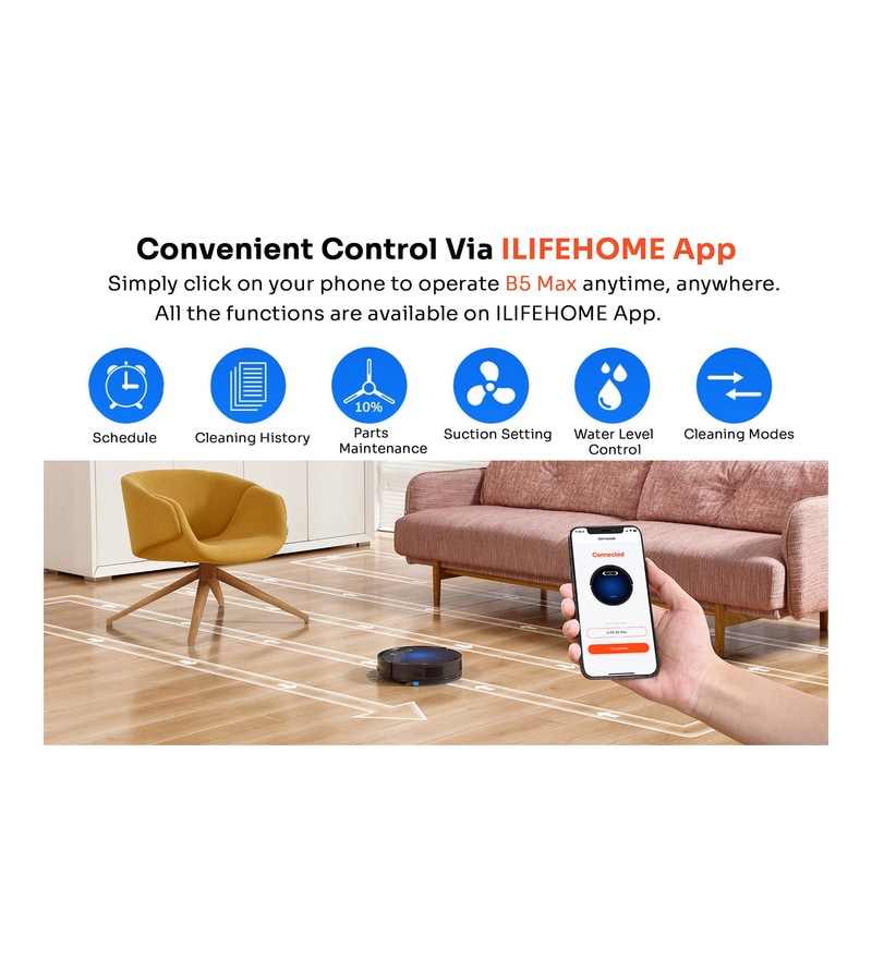 ilife a80 max robotic vacuum cleaner with app control