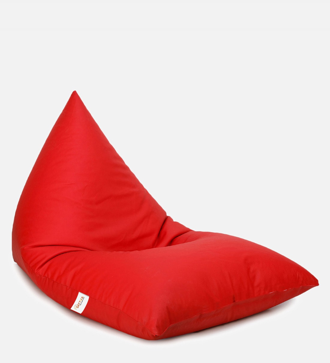 Buy Lounge Pyramid Jumbo Bean Bag with Beans in Red Colour Online