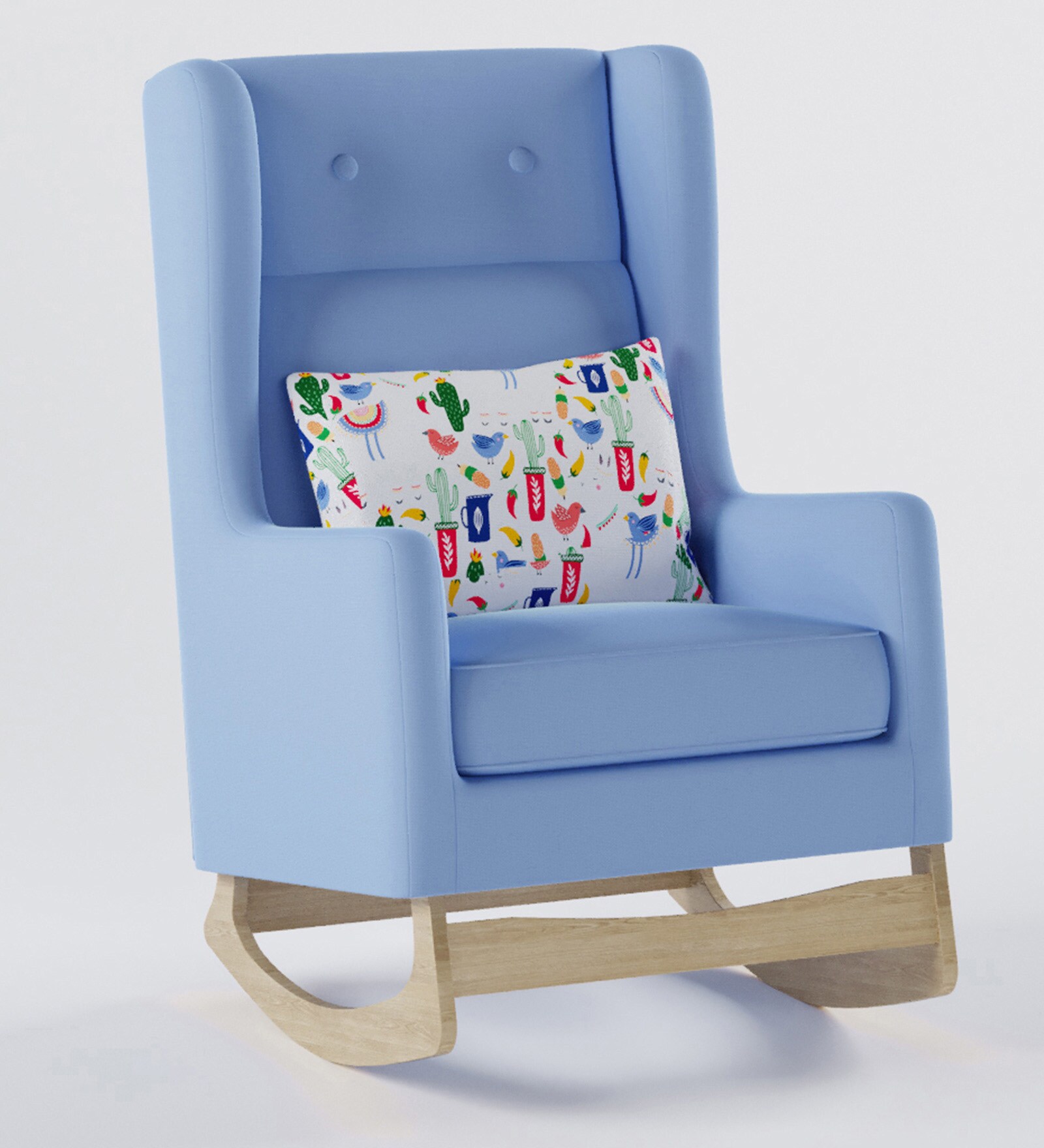 Buy Lullaby Nursing Rocking Chair in Blue Colour by Boingg! A Happy
