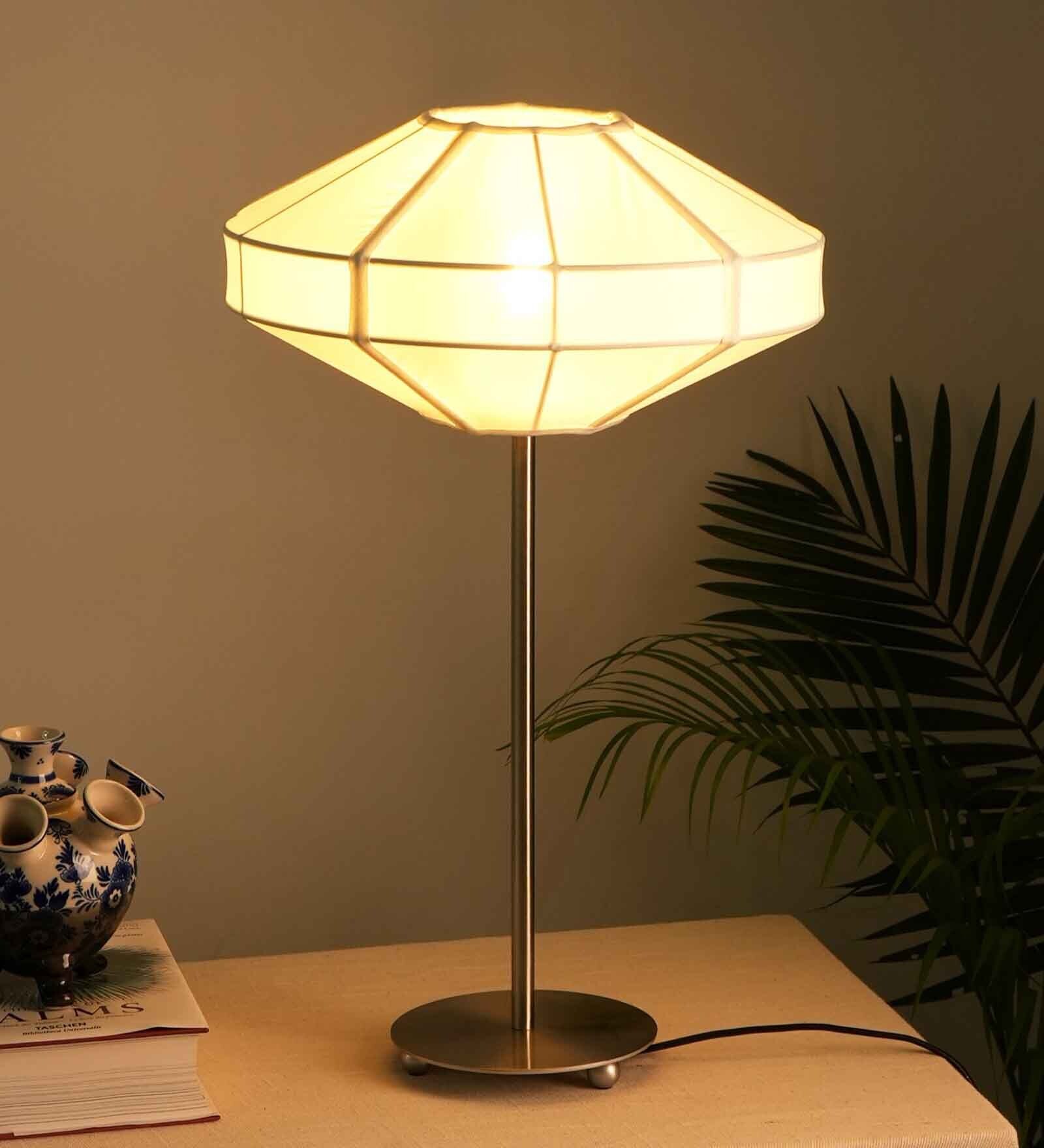 Buy Luxe Stockholm Fabric & Nickle Novelty Table Lamp at 11 OFF by Fig