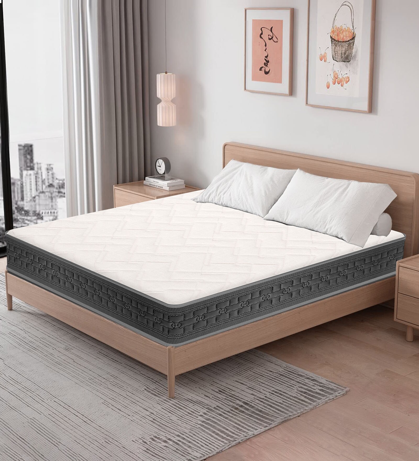 Buy Luxuriate Hybrid 10 inch Pocketed Spring Single Mattress with Zero