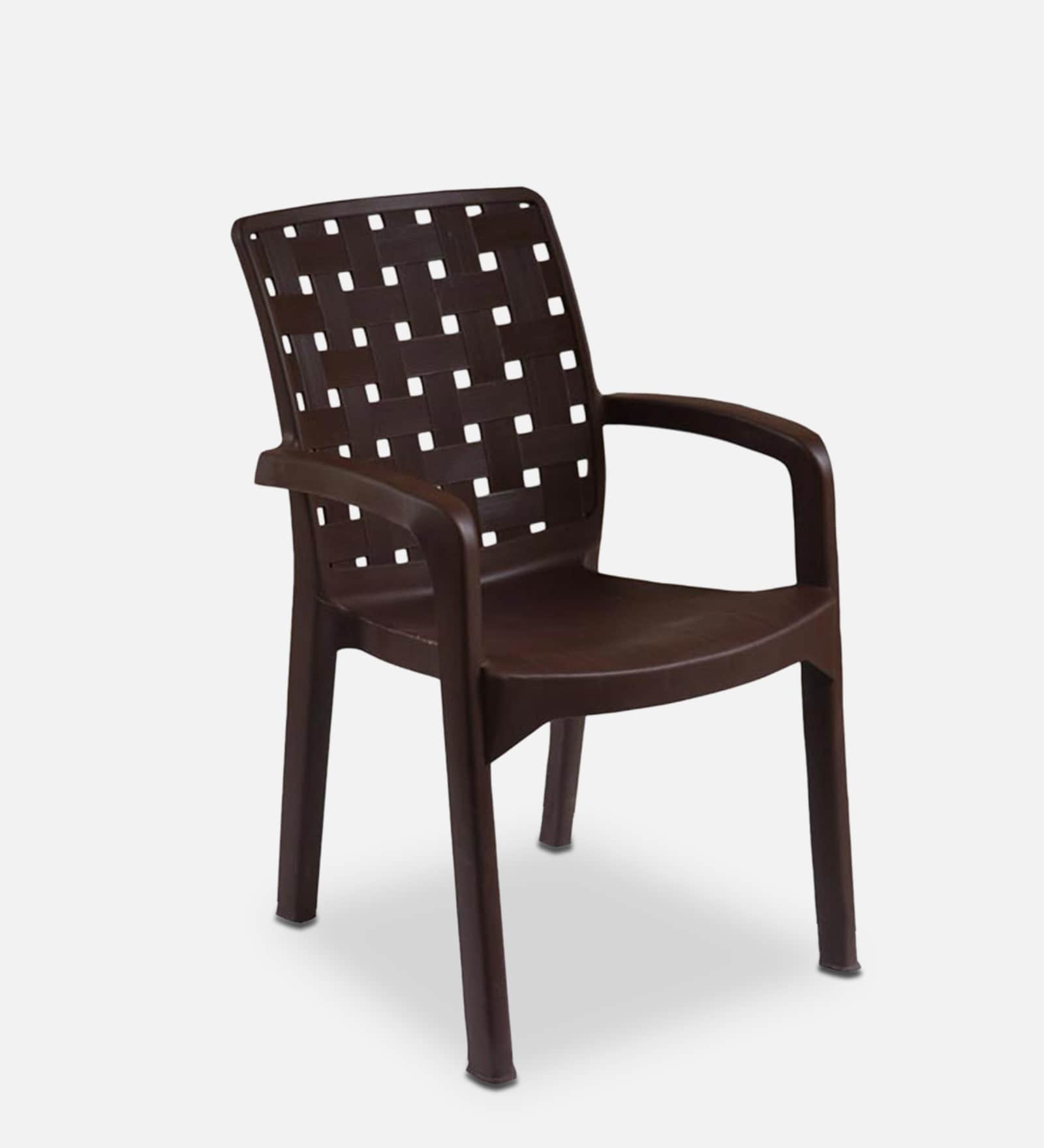 Buy Luxury Plastic Chairs in Brown Finish (Set Of 4) at 18 OFF by