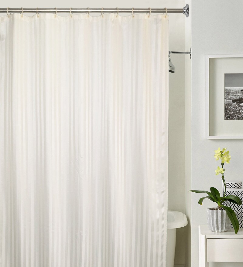 Buy Multicolour Nylon Shower Curtain L 84 Inch X W 48 Inch