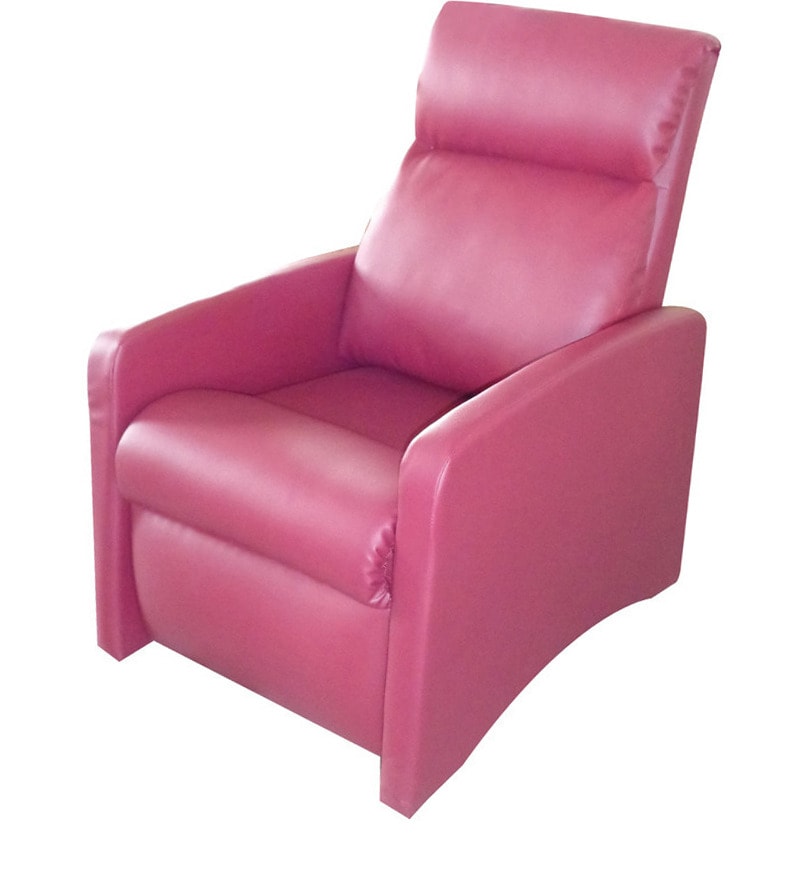 Buy Luxer Recliner Pink Colour by Alcanes Online One Seater