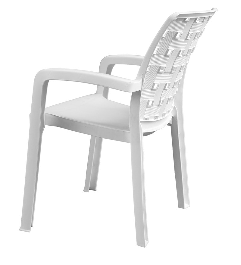 Buy Luxury Plastic Chair in White Colour by Italica Furniture Online