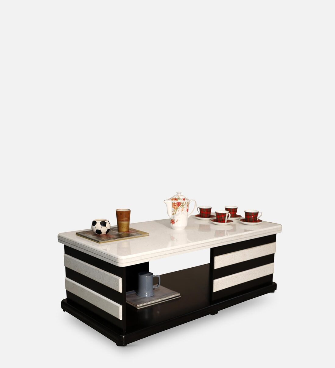 Buy Malta Coffee Table in Dark Wenge & White PU Finish at 15 OFF by