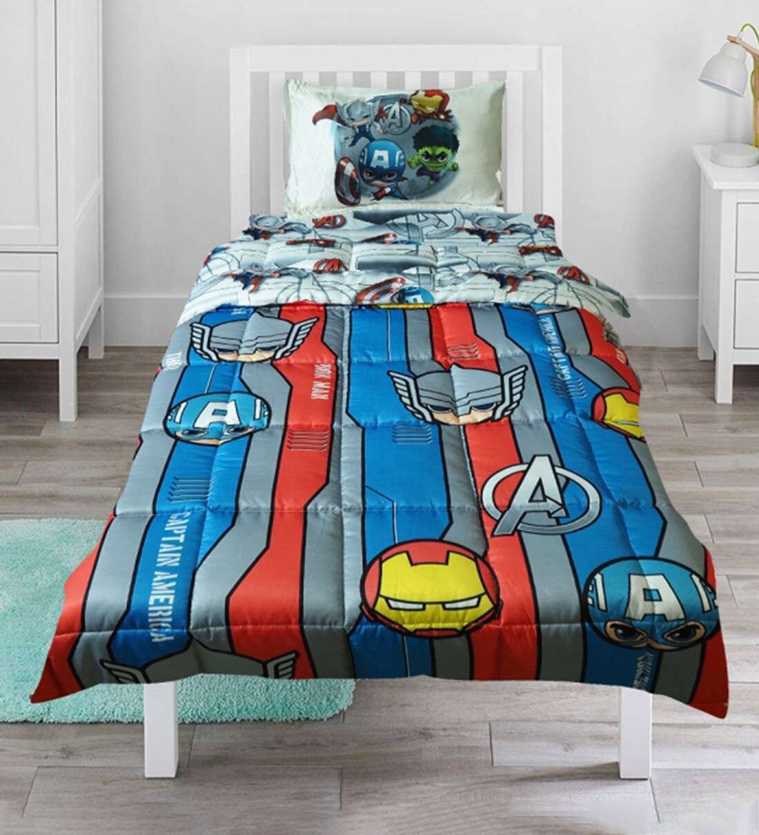Buy Marvel Avengers Multicolour Comforter Set by Cot & Candy at 20 OFF