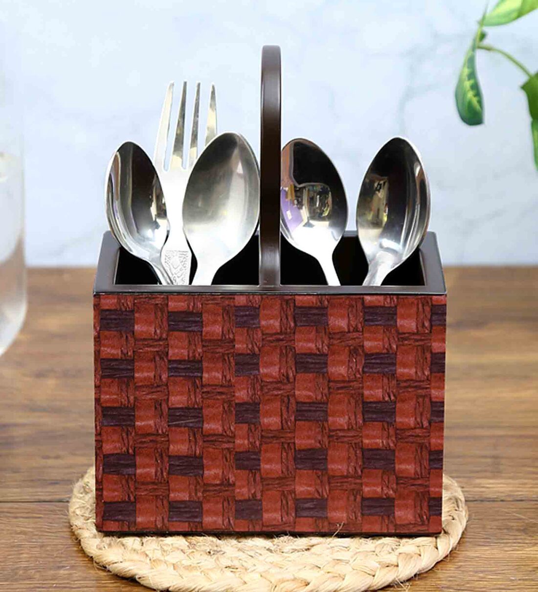 Buy Matt Brown MDF Cutlery Holder Online Cutlery Holders Cutlery