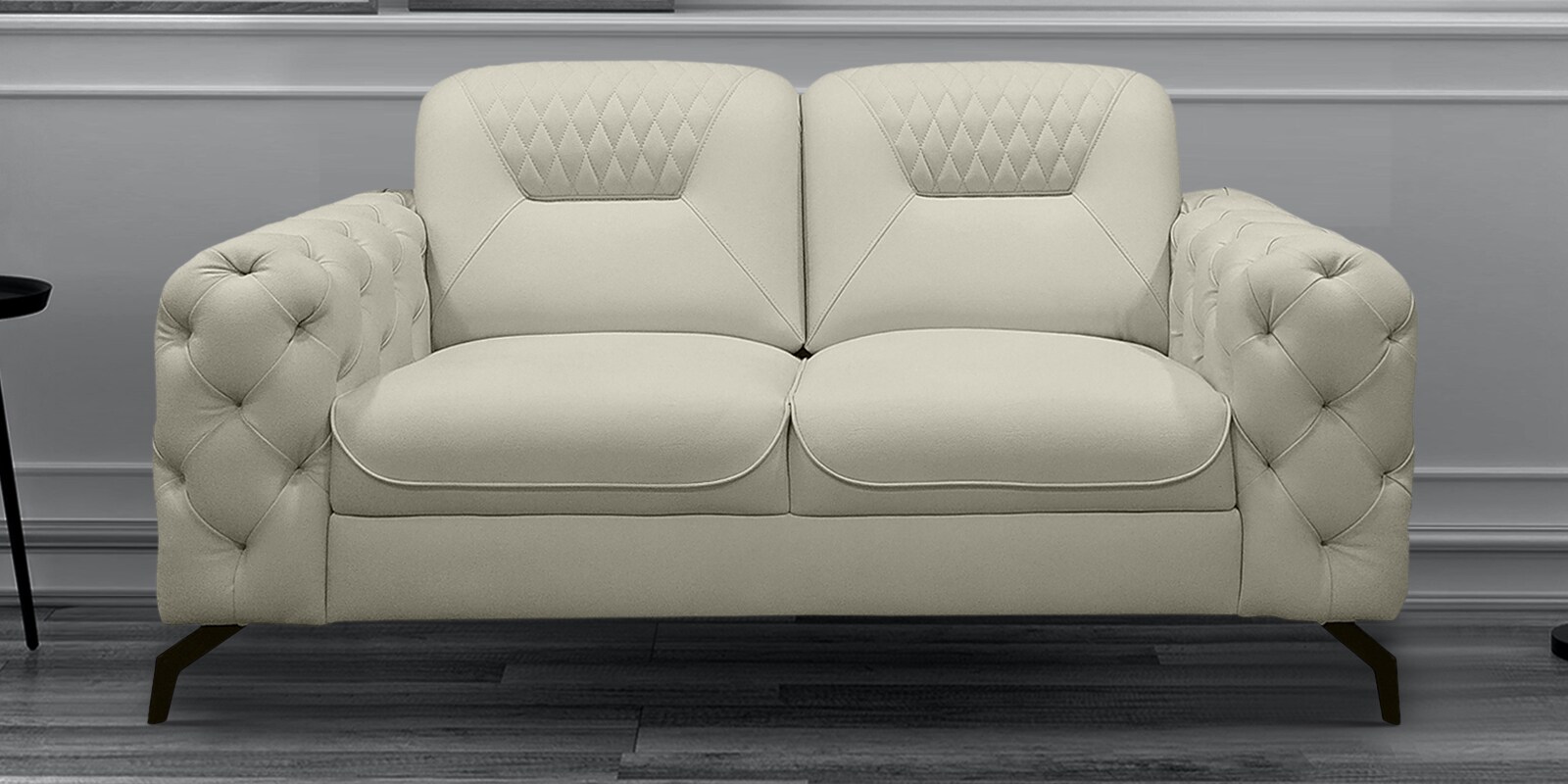 Buy Marcelo 2 Seater Sofa In Ivory Colour at 26 OFF by Furnitech