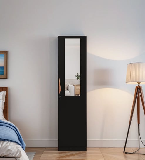Maya 1 Door Wardrobe In Wenge Finish With Mirror
