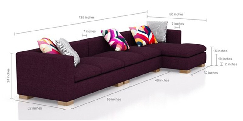 Buy Magnum Lhs Sectional Sofa In Deep Orchid Colour By U I