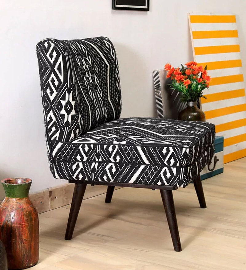 Buy Ludovic Accent Chair In Polka Dot Print With Base In