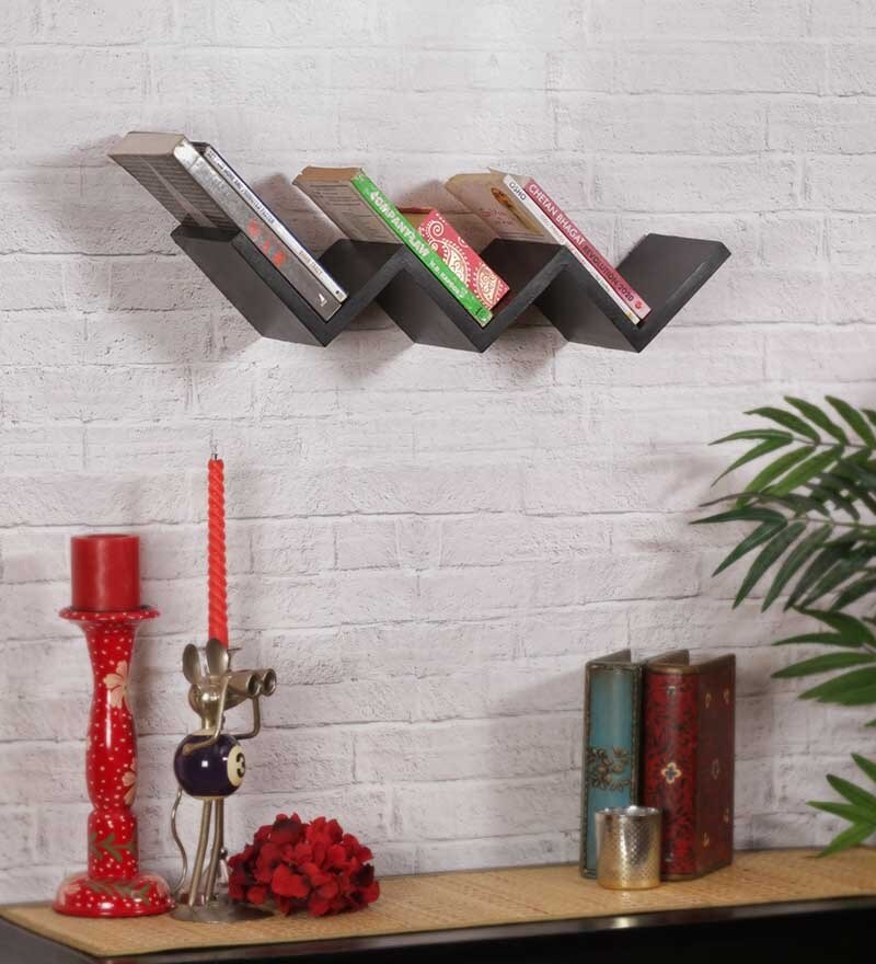 Mango Wood MultiUtility Wall Shelf by Home Sparkle Online