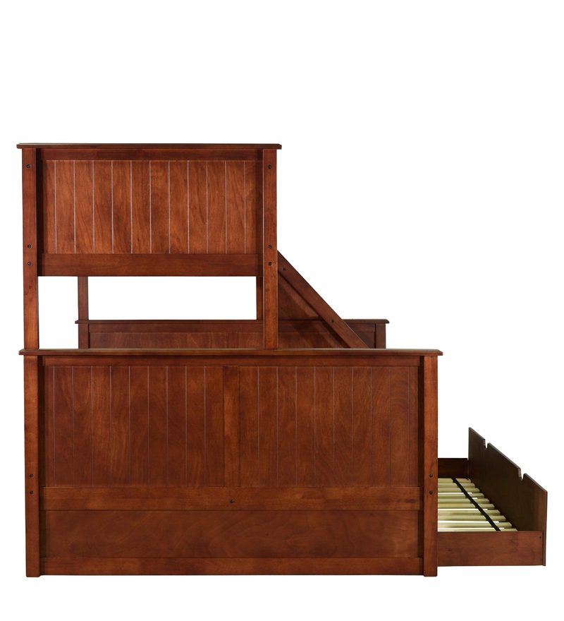 Buy McTaylor Bunk Bed (Single & Queen) with Pull Out Bed in Walnut