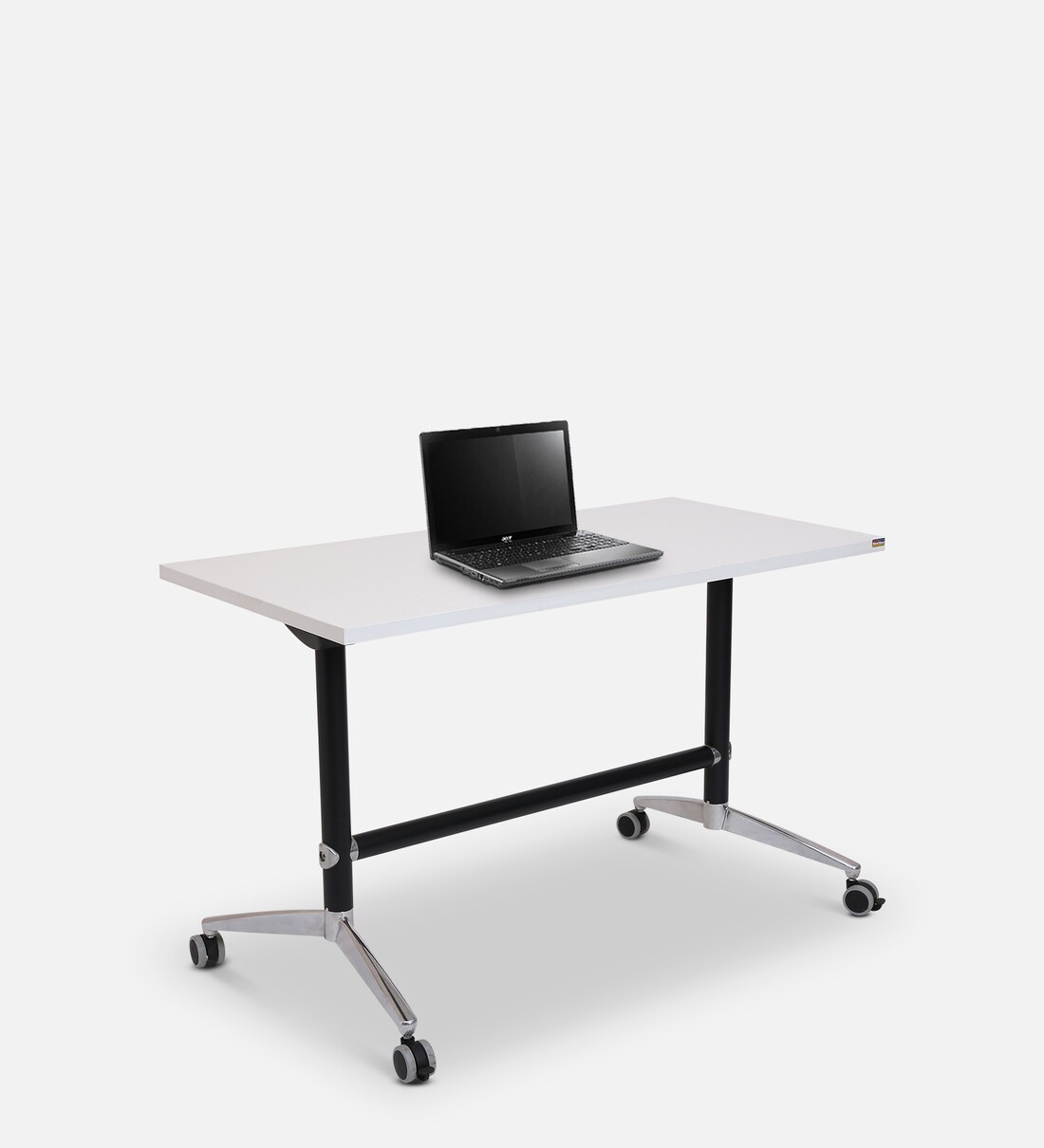 Buy Meeto Folding Office Table in White Finish Online Work Stations