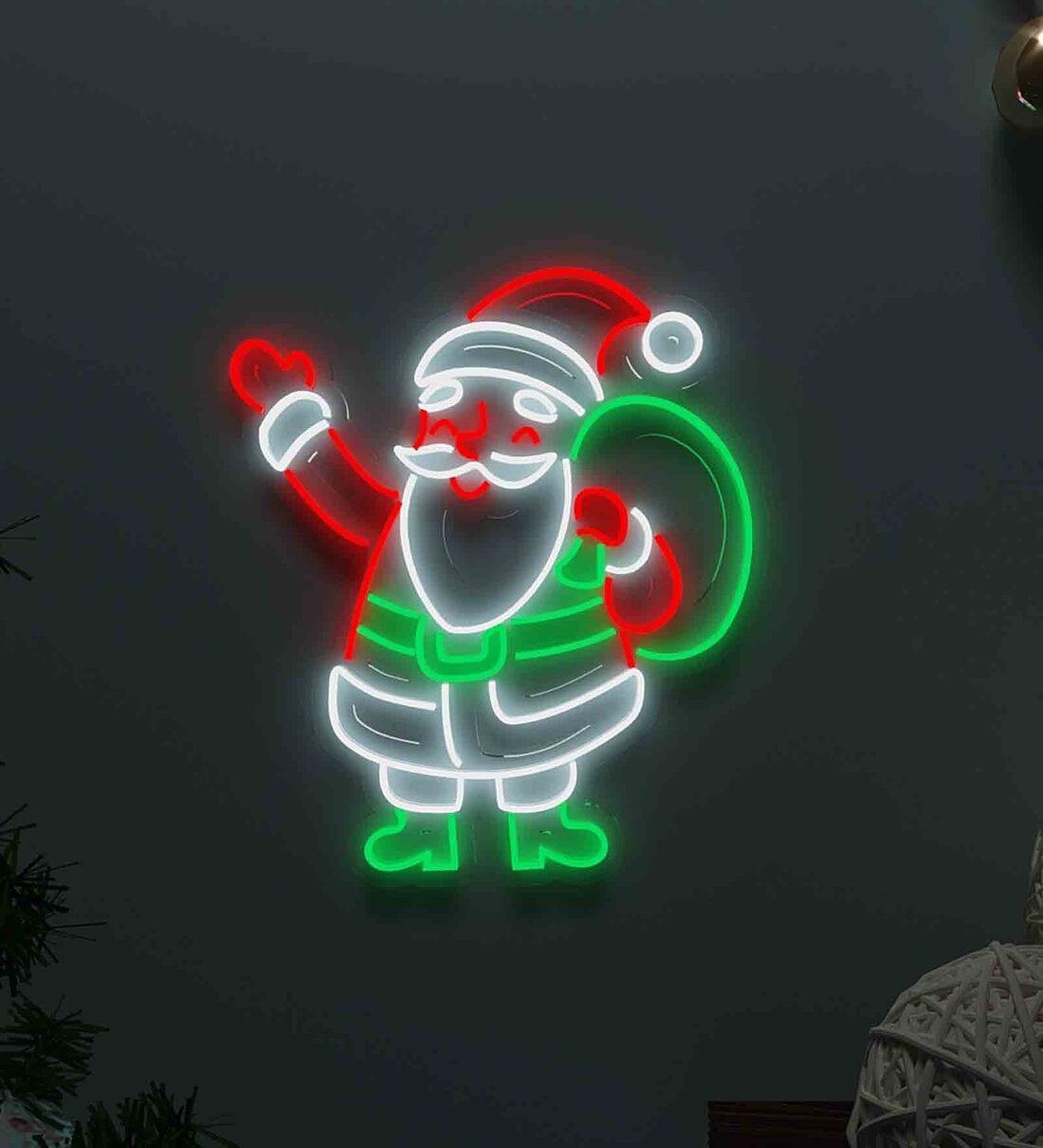 Buy Merry Christmas Santa LED Neon Light at 18% OFF by WallMantra ...