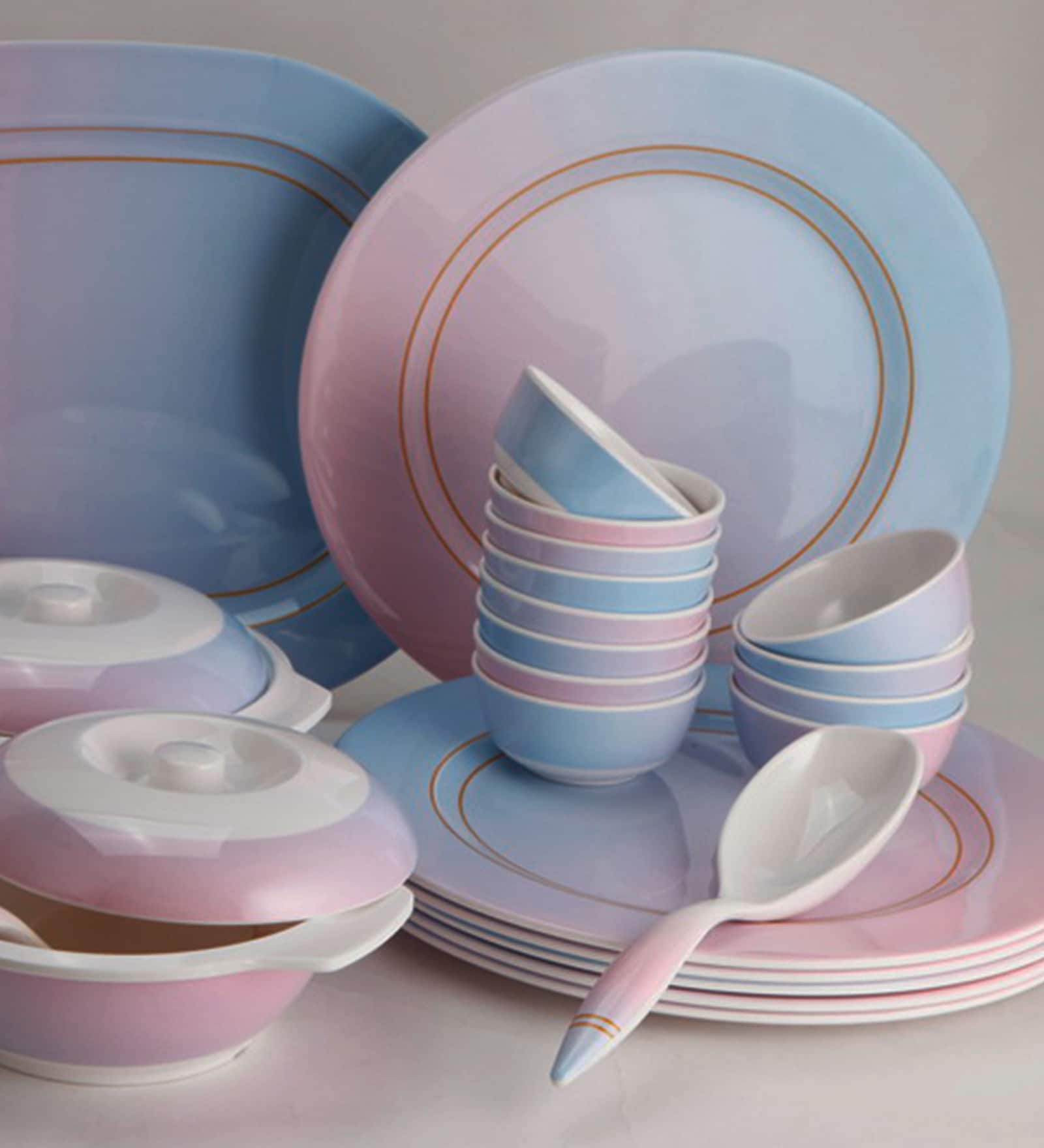 Buy Rainbow Shine Melamine Dinner Set 32 Pieces By St Stehlen Online