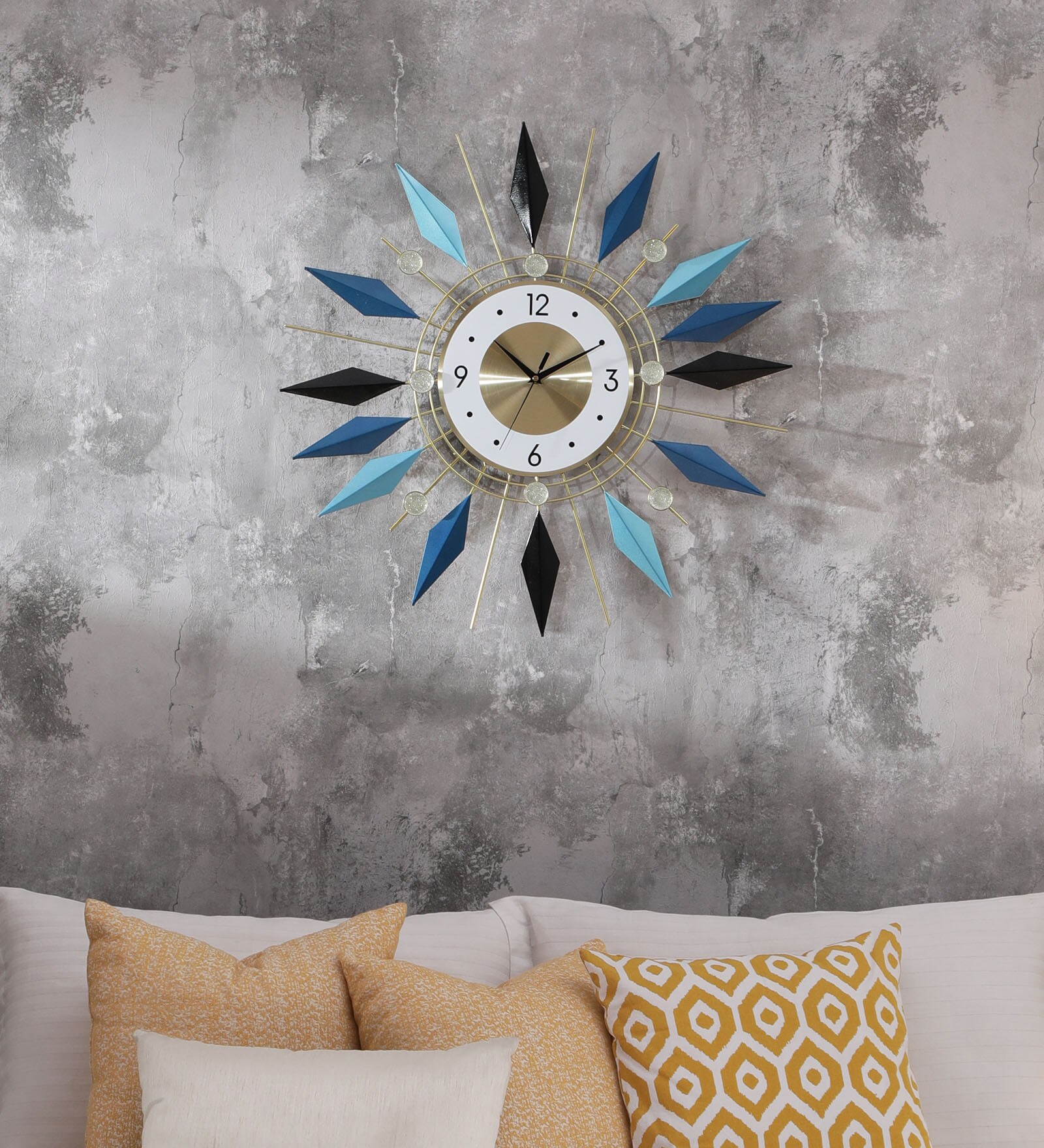 Buy Blue Metal Star Modern Wall Clock at 13 OFF by FunkyDecors Pepperfry