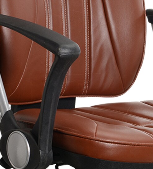 Executive Chair In Dark Tan Colour By Emperor