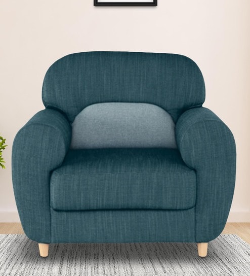 Buy Mellow 1 Seater Sofa In Teal Colour By Script Online Modern 1 Seater Sofas Sofas Furniture Pepperfry Product