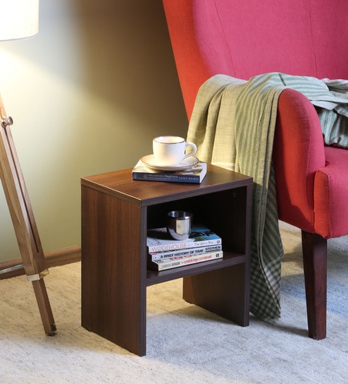 Mercury Bedside Table In Walnut Finish