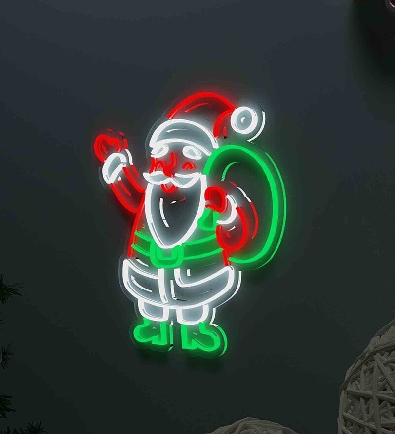 santa claus neon light