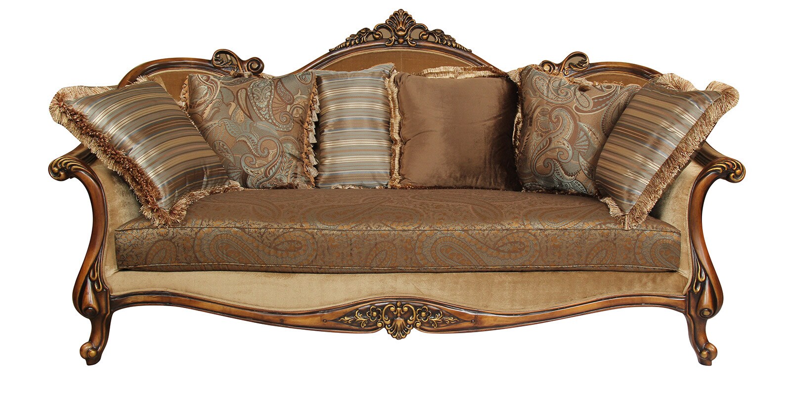 Buy Monarch Three Seater Sofa in Brown Colour by HomeTown Online 3