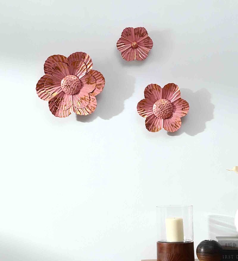 metal wall art pink