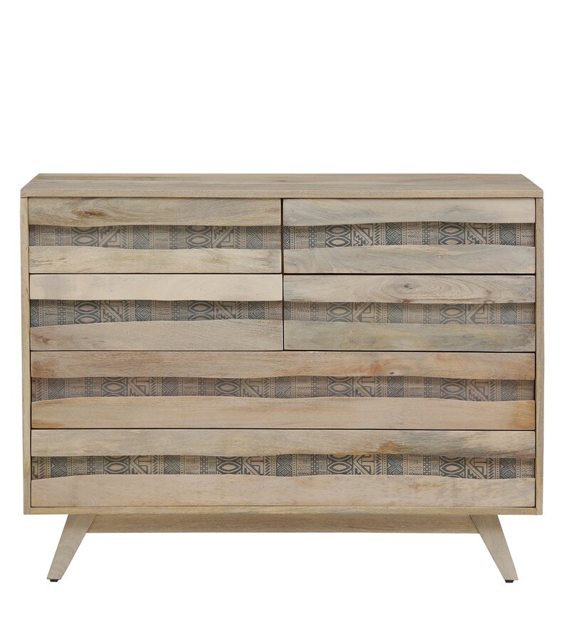 Buy Morocco Solid Wood Dresser Cabinet In Natural Finish By