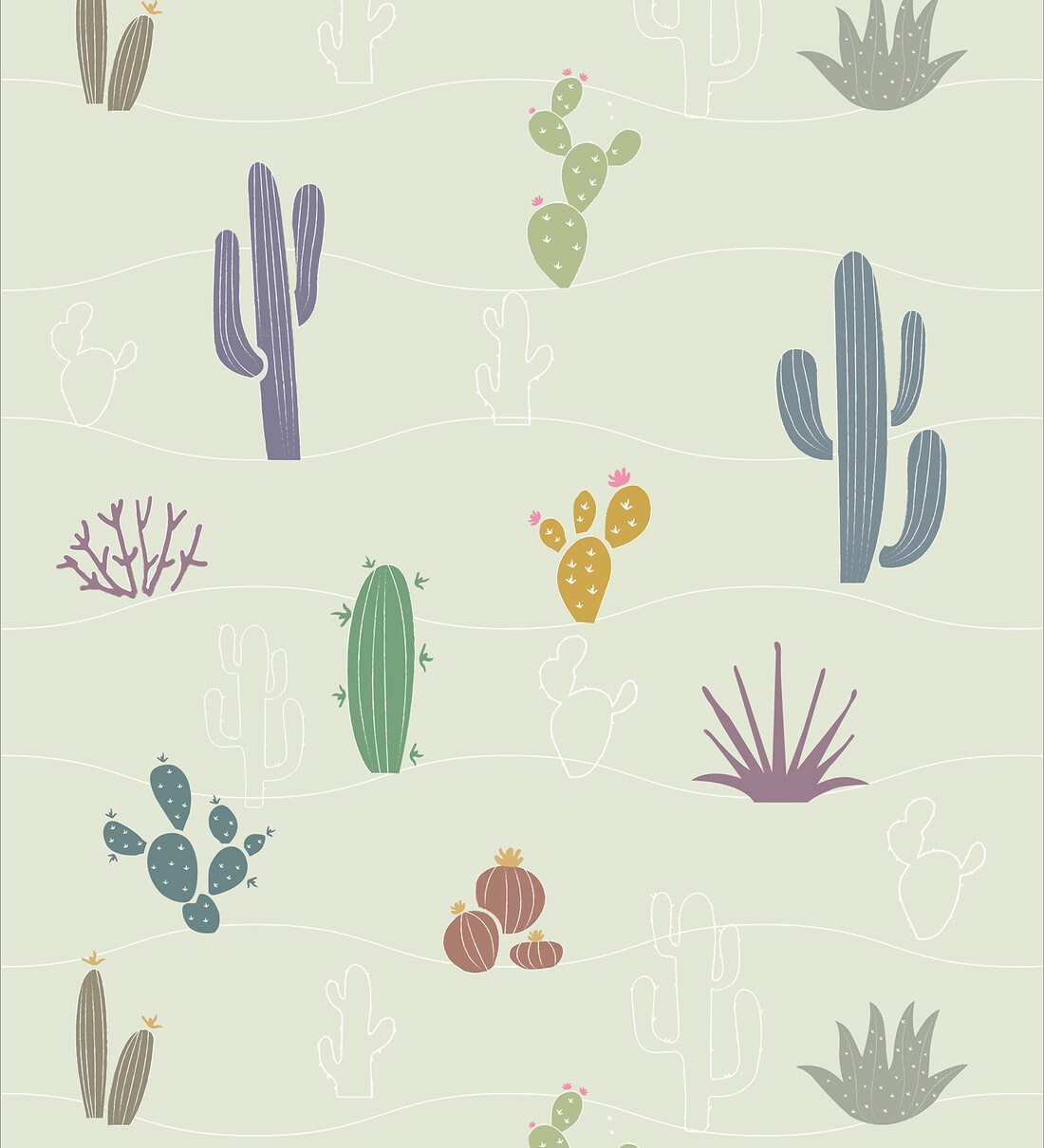 Seamless Cactus Pattern Exotic Desert Cacti Houseplants Repeating  Cactuses Or Succulent Fabric Doodle Blooming Garden Cactus Wrapping Print  Or Floral Wallpaper Flat Vector Background Royalty Free SVG Cliparts  Vectors And Stock Illustration