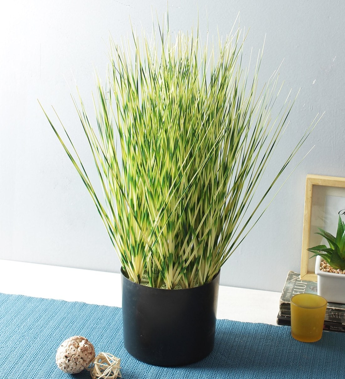 Buy Fabric Multicolour Grass In A Pot Artificial Plants at 44 OFF by Fourwalls Pepperfry