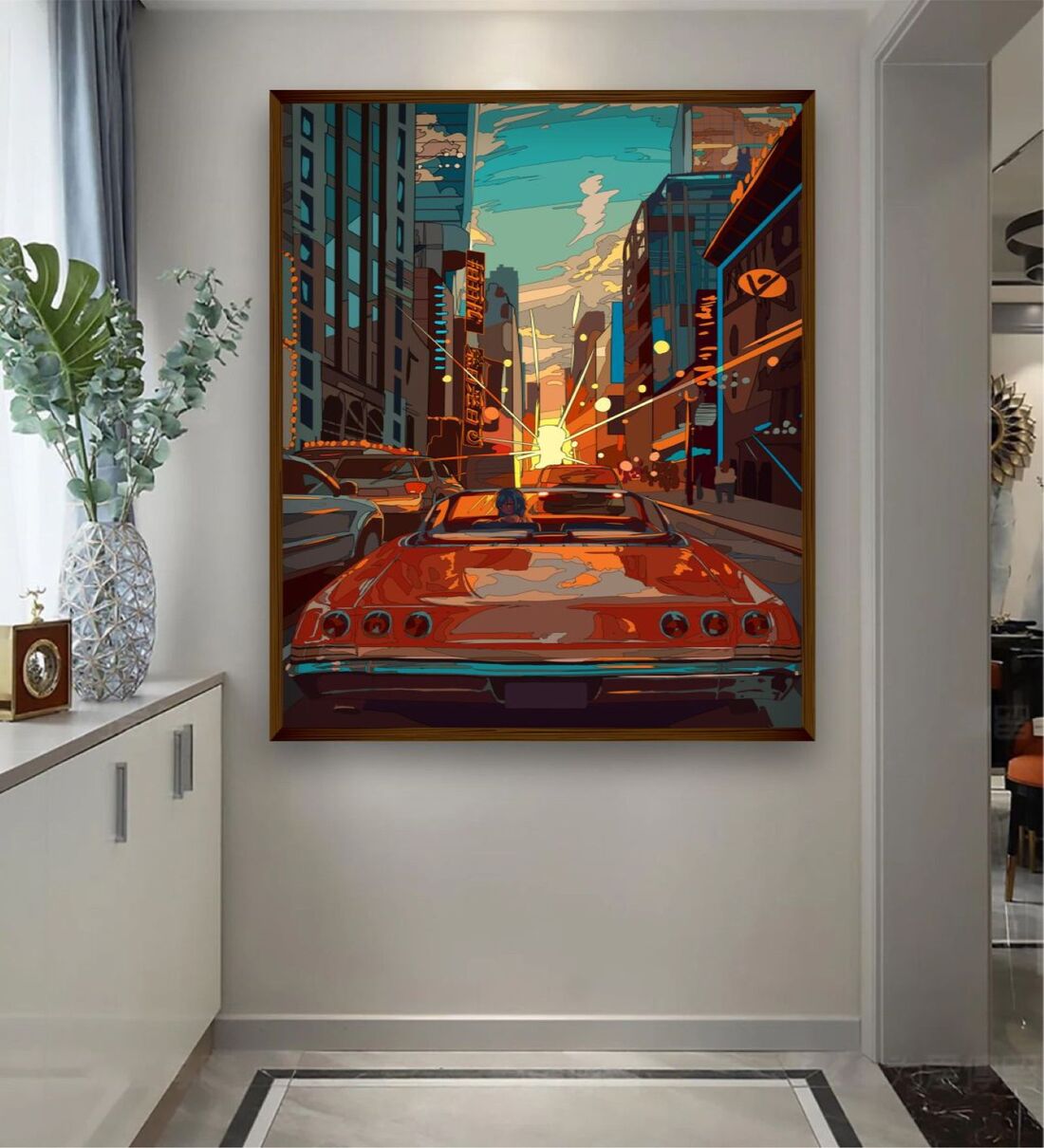 Buy Visual Works Multicolor Canvas Framed Transport Art Print at 72