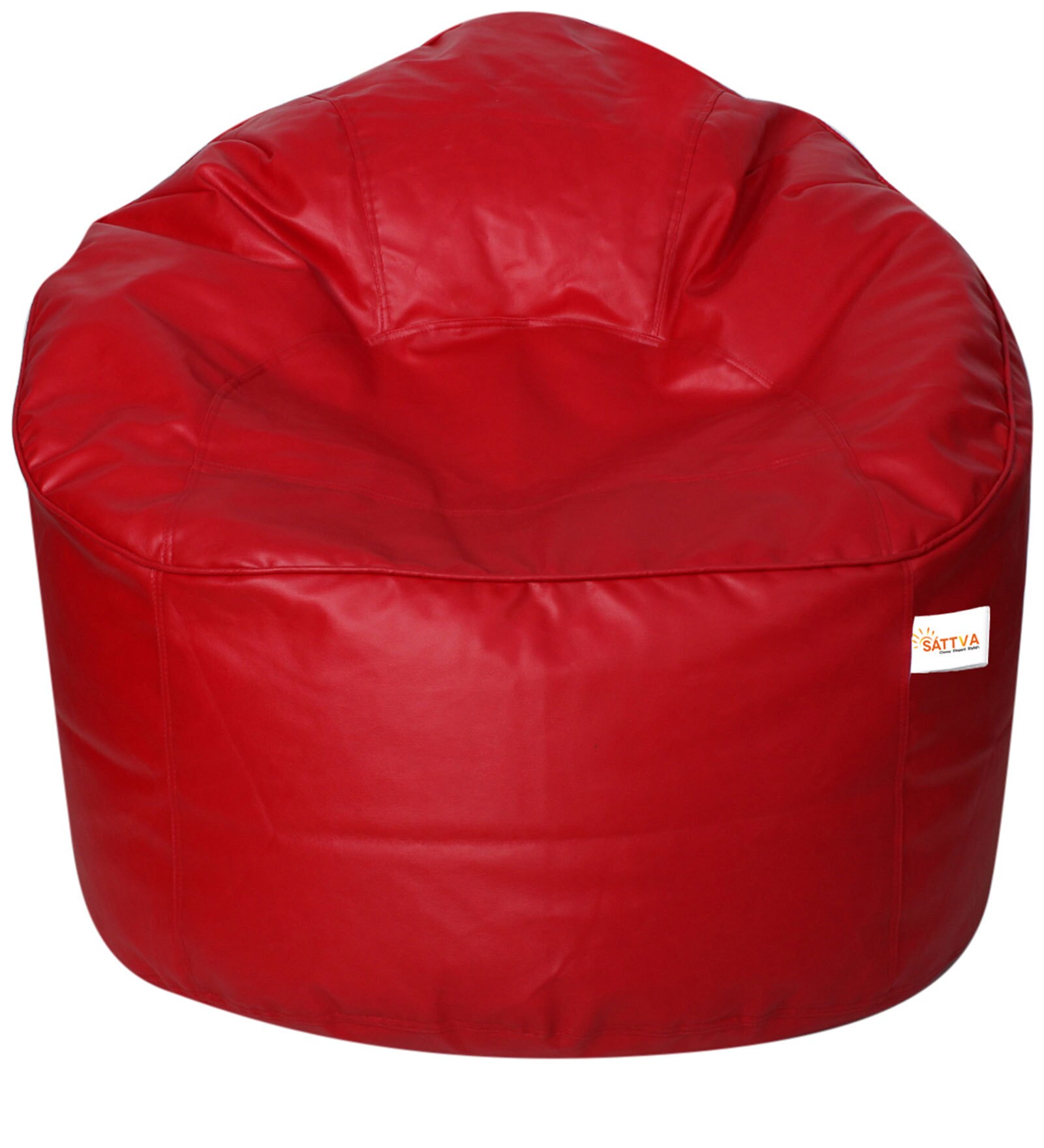 Buy Muddha XXXL Sofa Bean Bag with Beans in Red Colour by Sattva Online