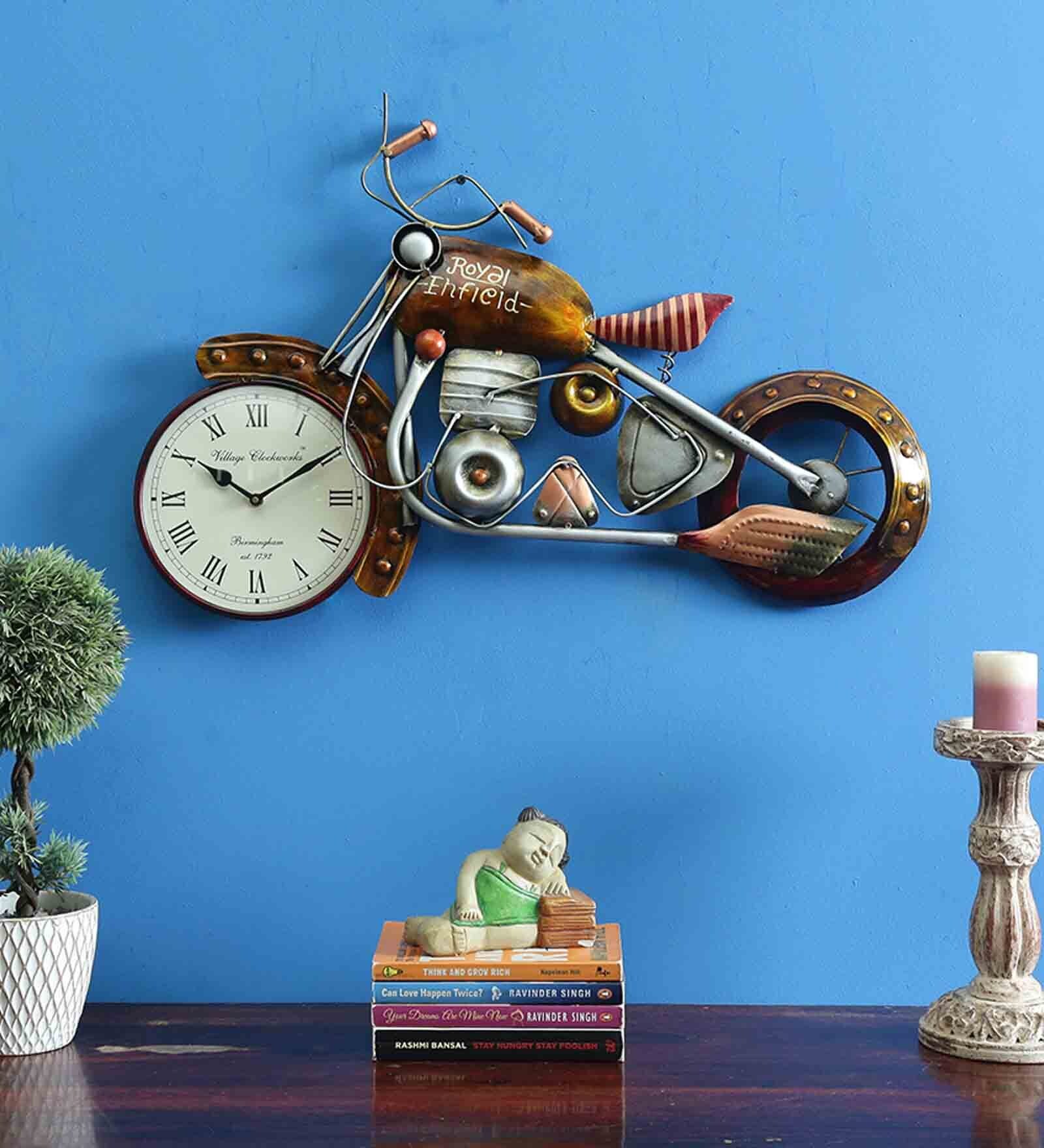 Buy Multicolor Iron Novelty Wall Clock Online Novelty Wall Clocks Decorative Wall Clocks
