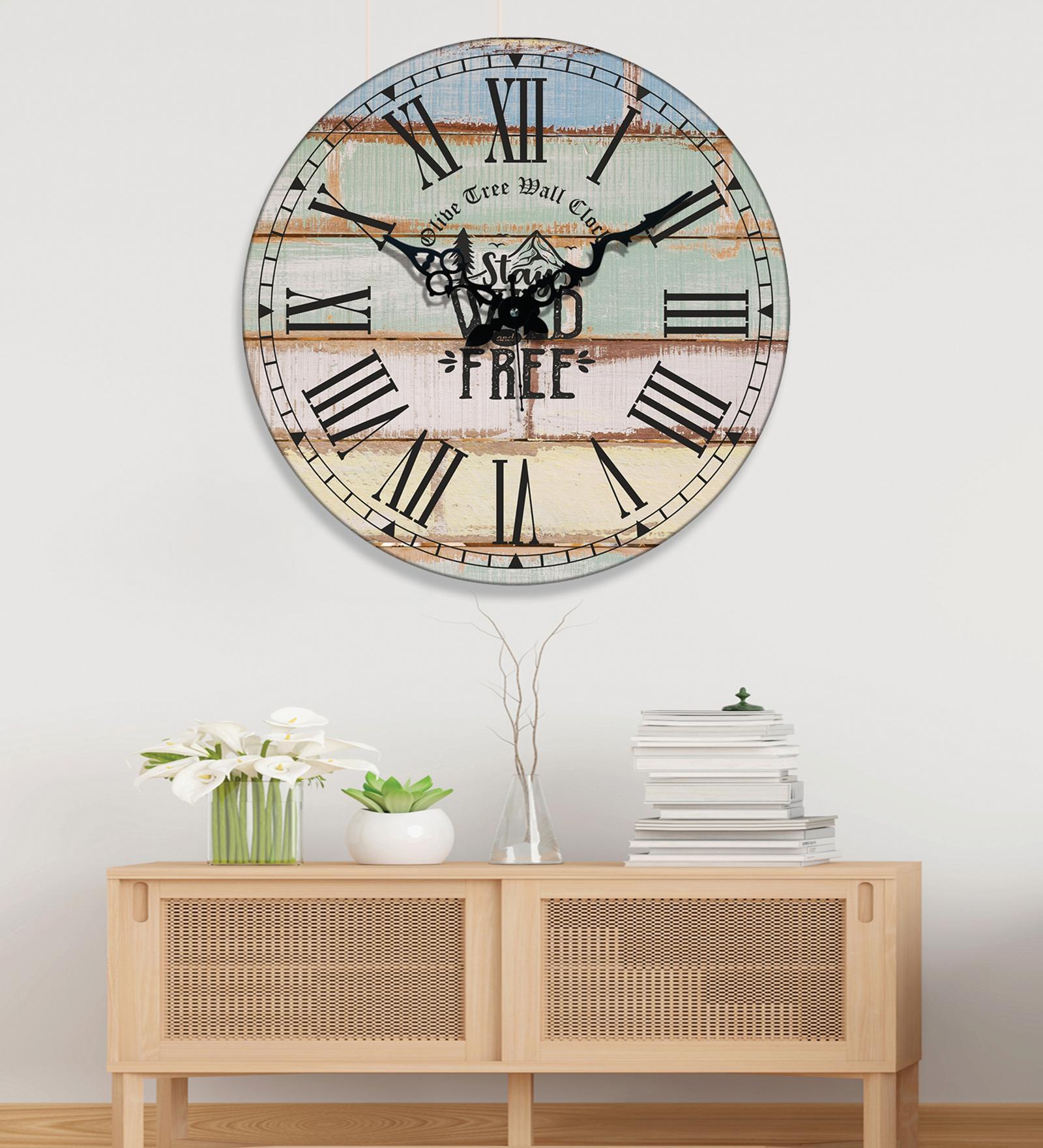 Buy Multicolour Engineered Wood Battery Operated Wall Clock At 60 OFF   Multicolour Engineered Wood Battery Operated Wall Clock Multicolour Engineered Wood Battery Operated Ig8b24 