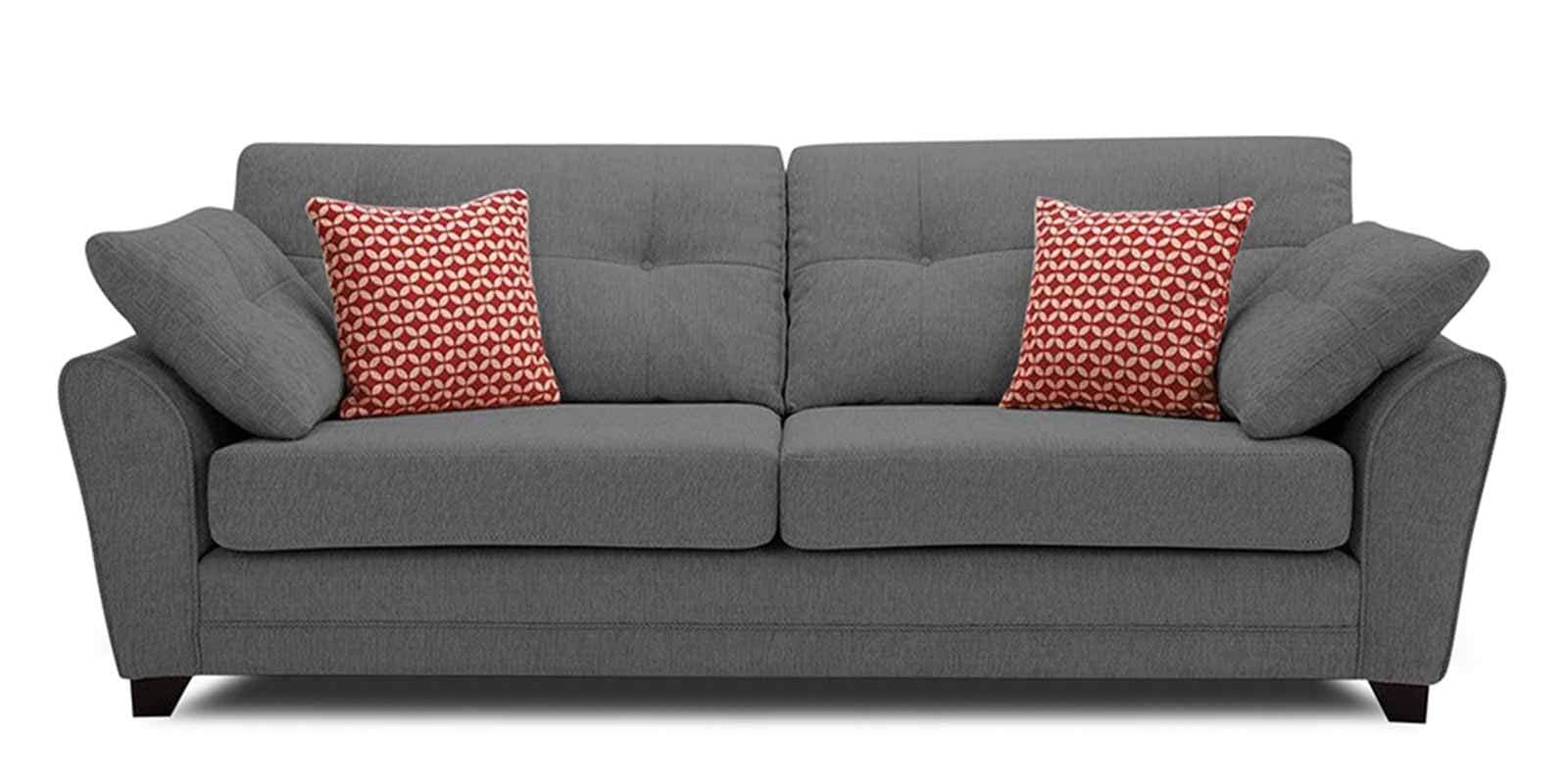 Buy Murdock Fabric 3 Seater Sofa In Grey Colour At 18% OFF By Adorn ...