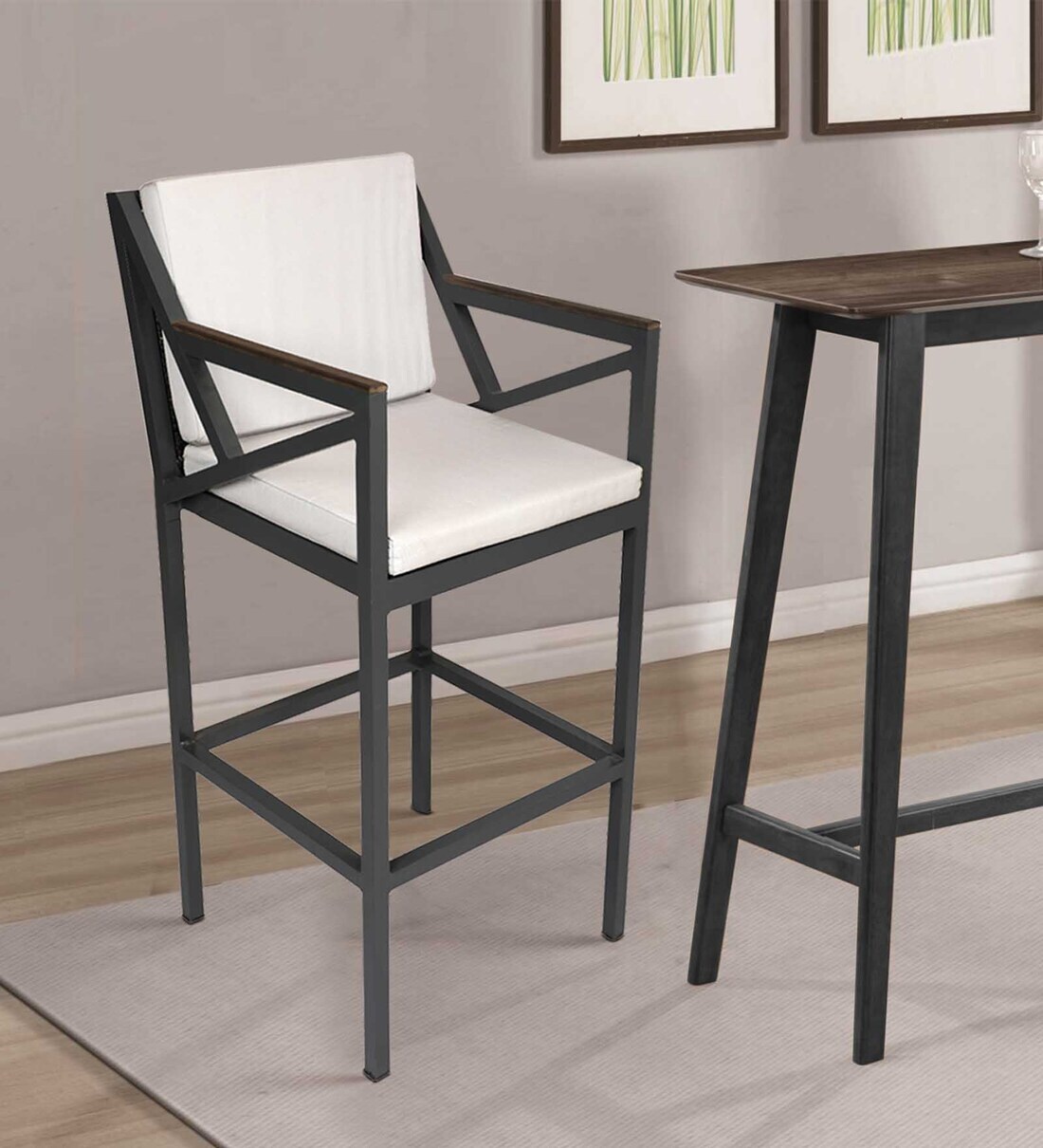 Buy Neptune Bar Stool in Grey Colour Online Eclectic Bar Stools Bar Furniture Furniture