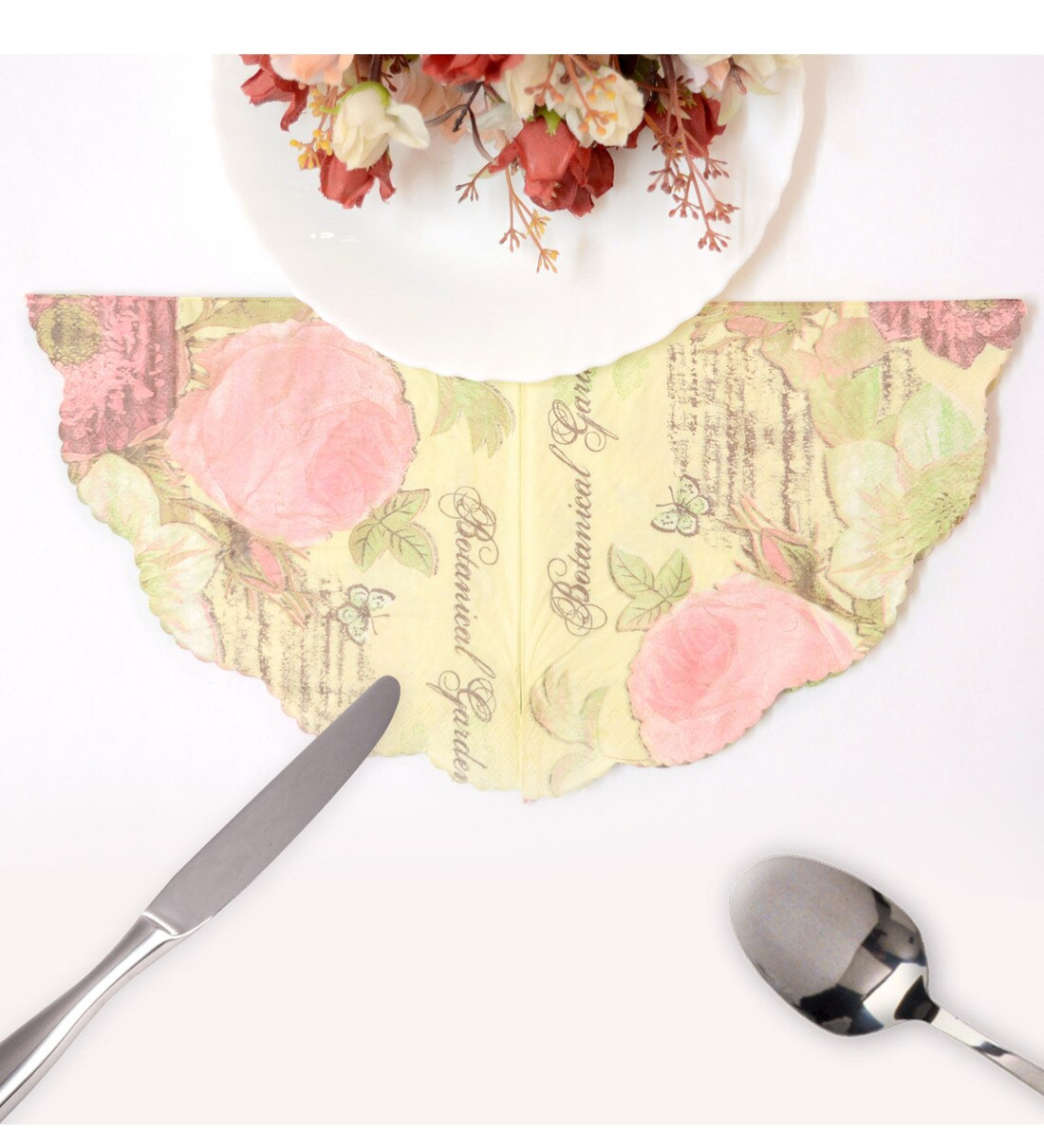 Buy Nestroots Printed Dining Table Napkins Tissue Papers Set of 100 Online Tissues Tissues