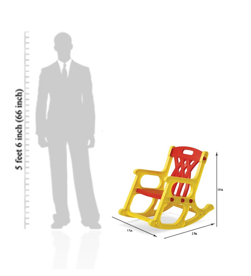 Buy Nilkamal Rocker Kids Chair Red and Yellow Online Study Tables Kids Furniture Pepperfry