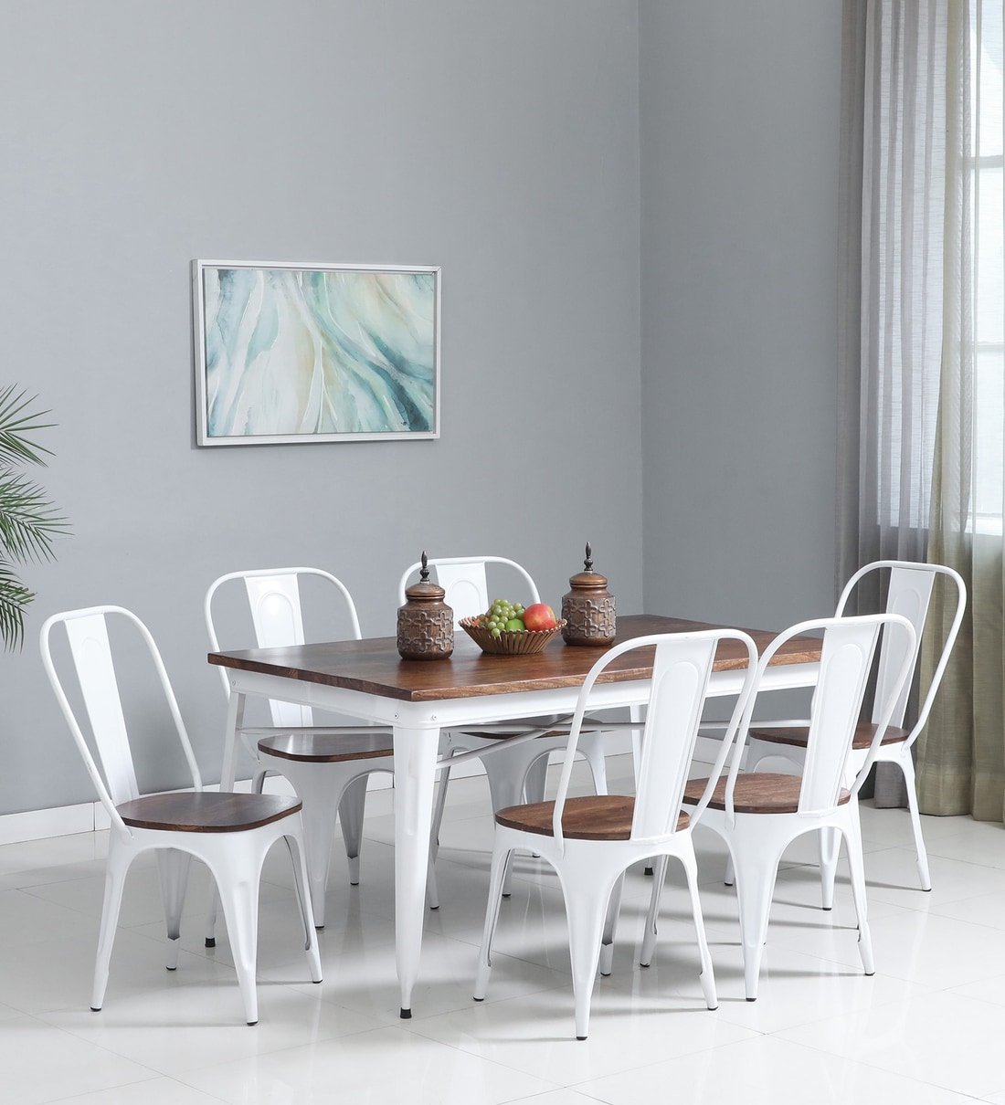 Buy Spaulding 6 Seater Dining Set In White Colour at 4% OFF by ...