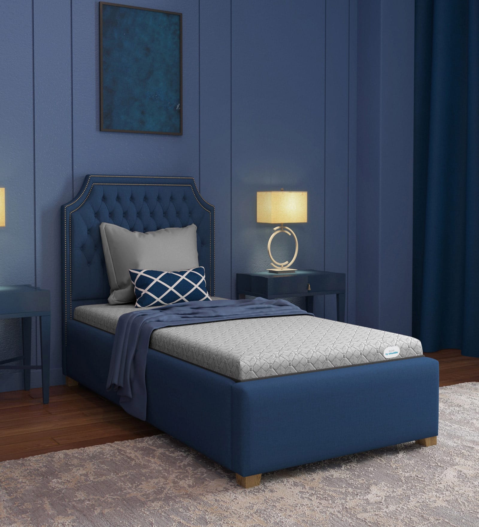 Buy Nor Dual Comfort 6 inch Memory Foam Single Mattress in Grey Colour