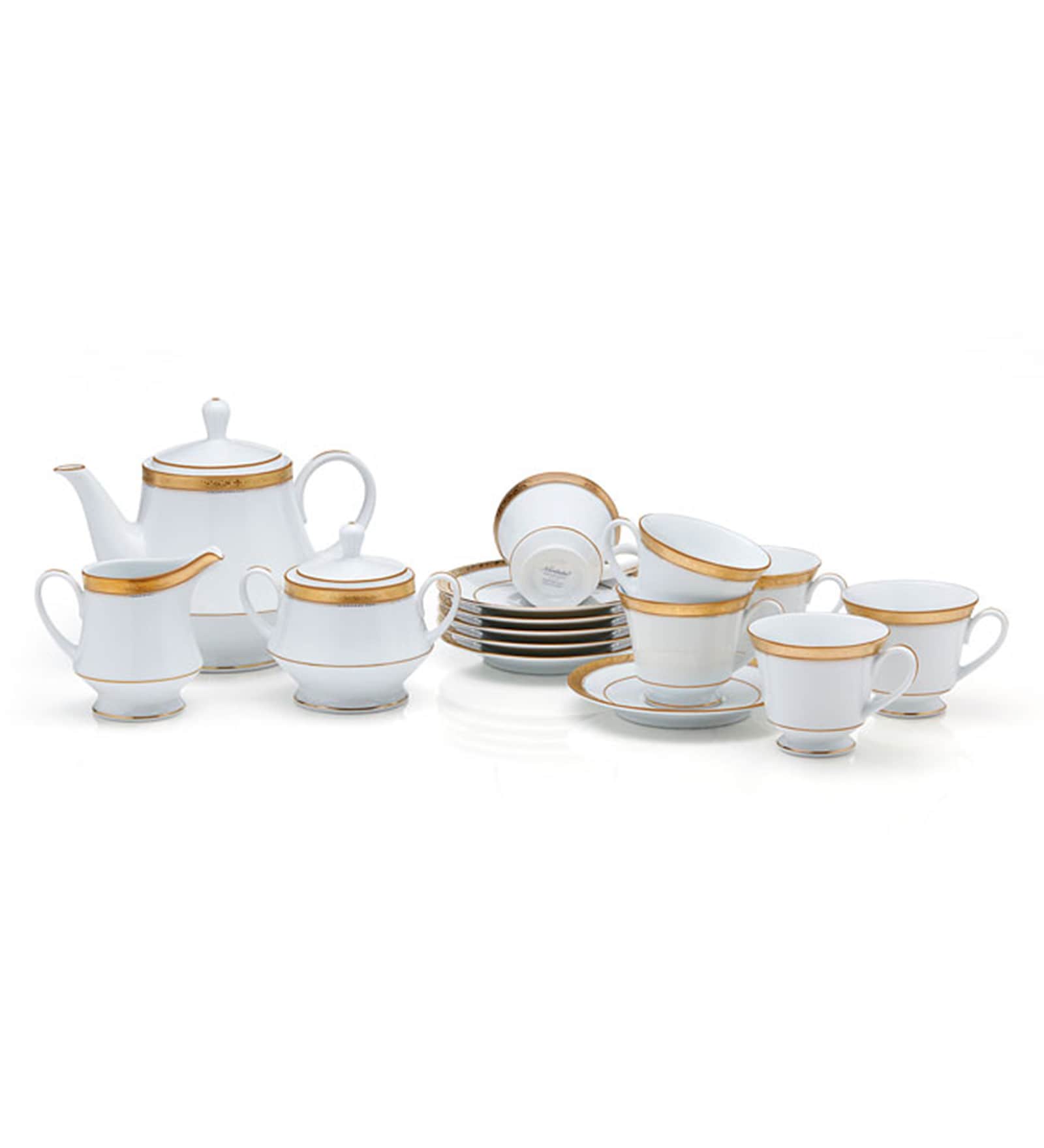 Buy Noritake Signature Gold Porcelain 17piece Tea Set Online Teapots