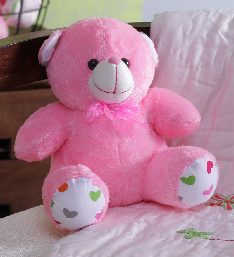 teddy bear with pink bow