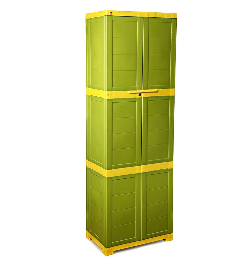 Buy Novelty Tall Cabinet In Green Yellow Colour By Cello Online