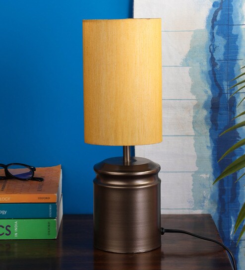 ochre tripod lamp