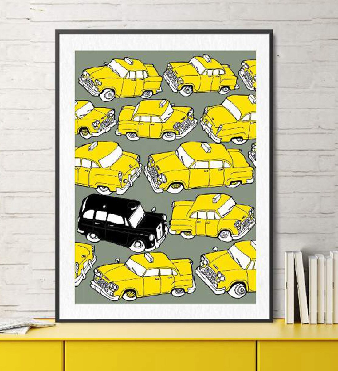 Buy Odd Multicolor Paper Framed Transport Art Print Online Transport